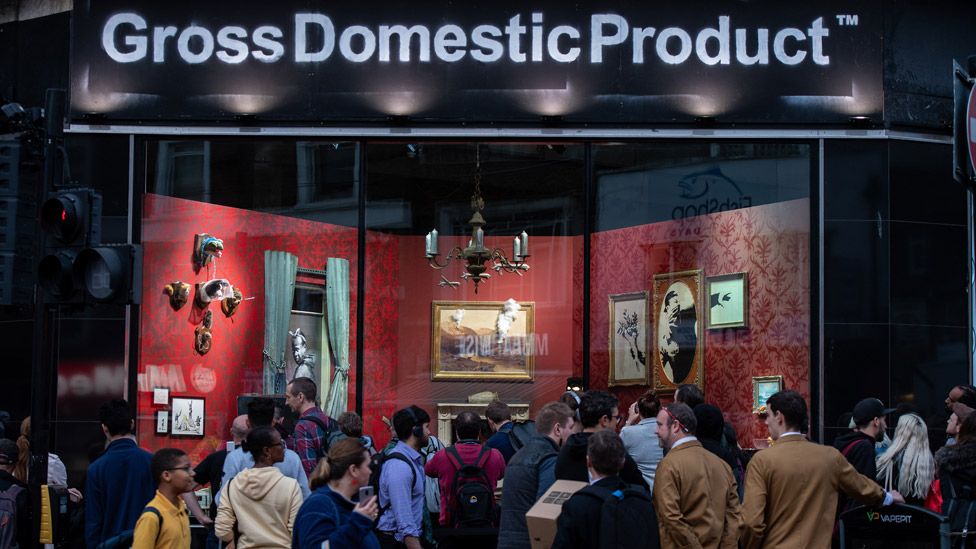 Banksy's Gross Domestic Product shopfront